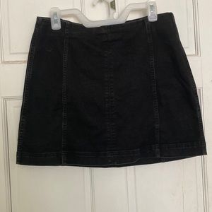 Faded Black Mini Skirt